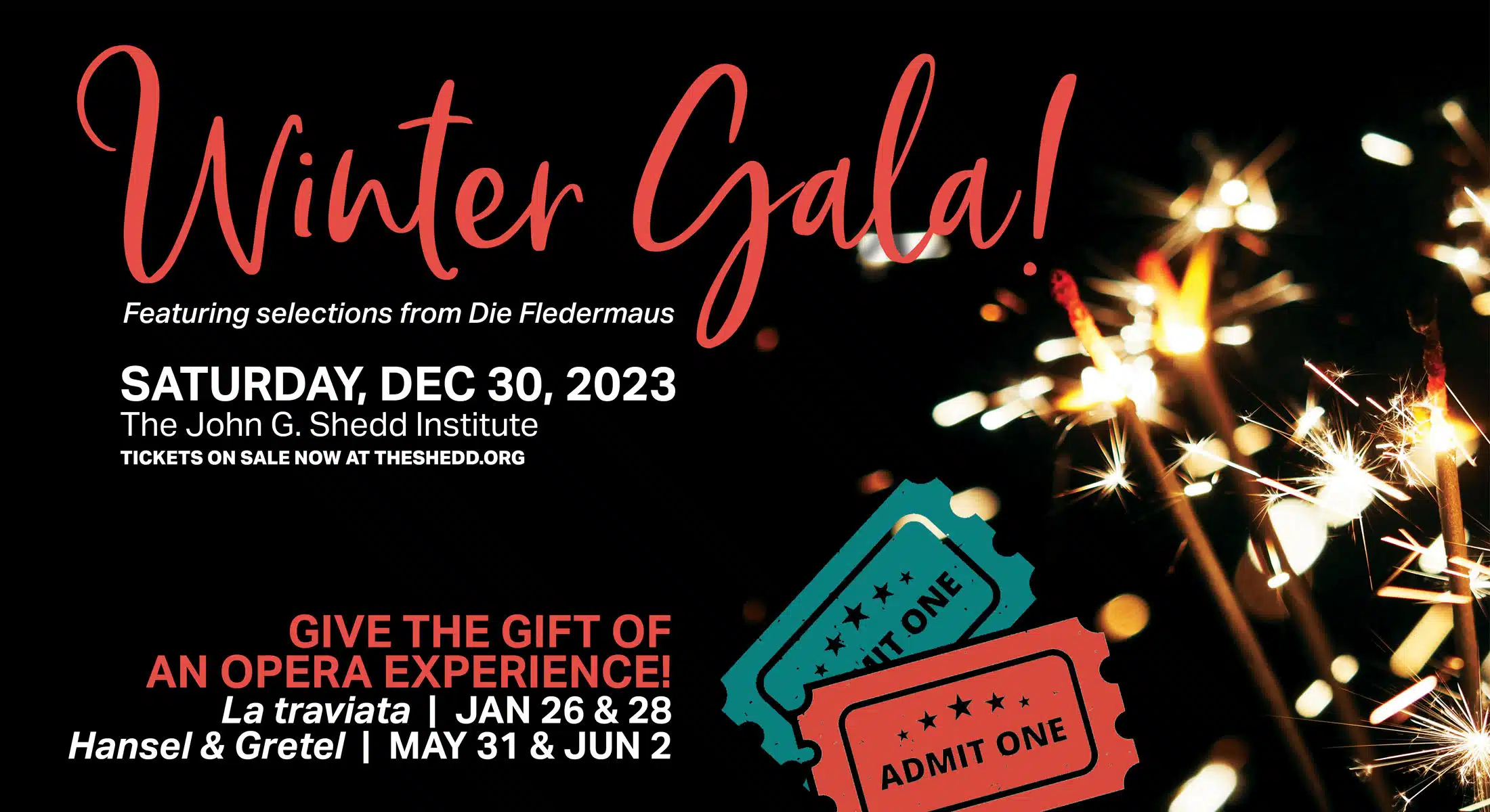 Eugene Opera's Winter Gala - Saturday, December 30, 2023